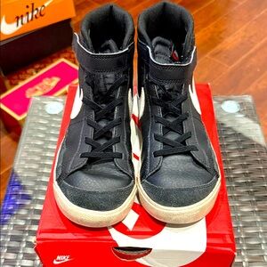 Nike Kids Black and White High-Top Sneakers